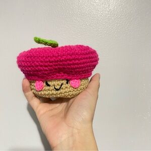 Kawaii Crochet mushroom basket Accessory for Kids